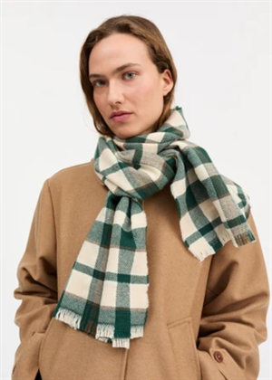 Nadelle scarf Pine Green/ Beige Check Skall Studio 